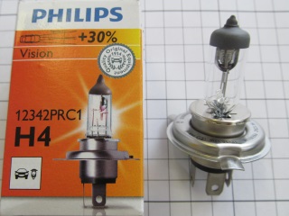 Лампа H4 12V 60/55W +30% Premium (Philips)