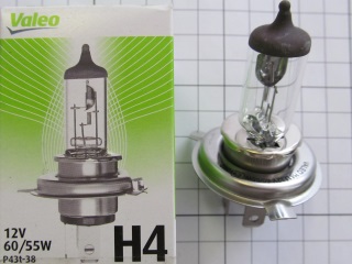 Лампа H4 12V 60/55W Standard (Valeo)