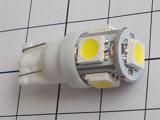 Лампа W5W светодиодная GL T10 5 диодов SMD5050